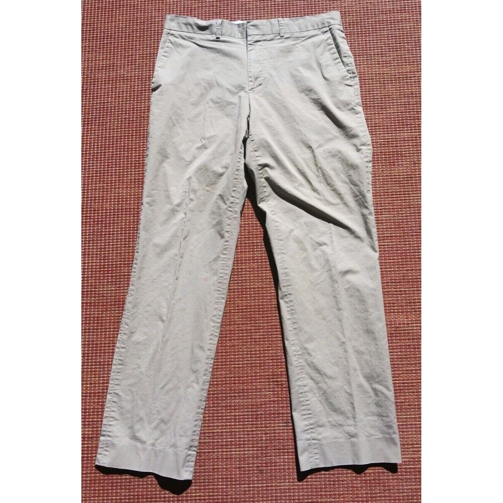 Michael Kors Pants Mens Size 34 Tan Straight Fit Flat Front Dress Chino